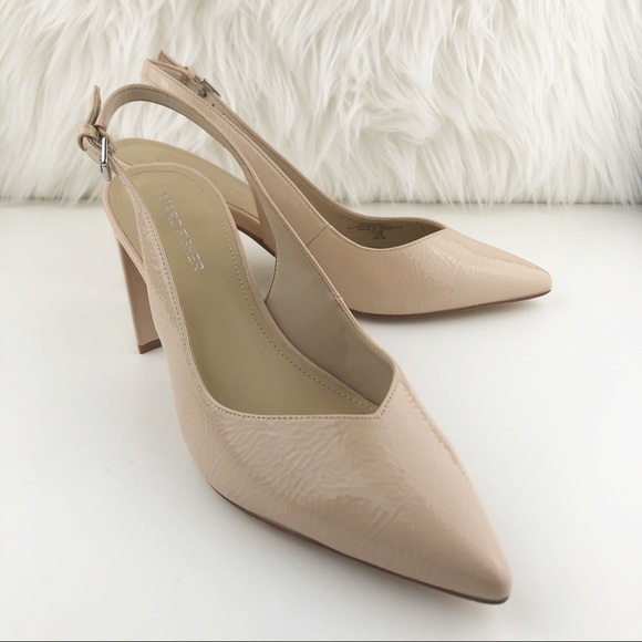 Marc Fisher Shoes - MARC FISHER Nude Sling Back Heels